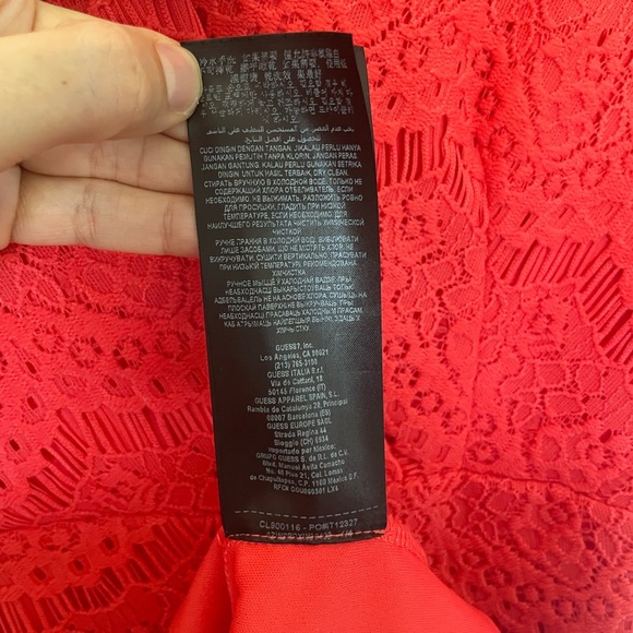 GUESS Coral Lace Bodycon Dress – Size M - Picture 6 of 11